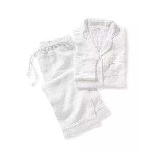 Serena & Lily Positano Linen Pajama, white, XS